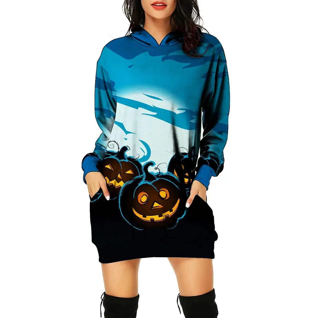 LOVEMI  Costumes halloween 7 Colors / S Lovemi -  Women's Halloween Theme Positioning Print Dress