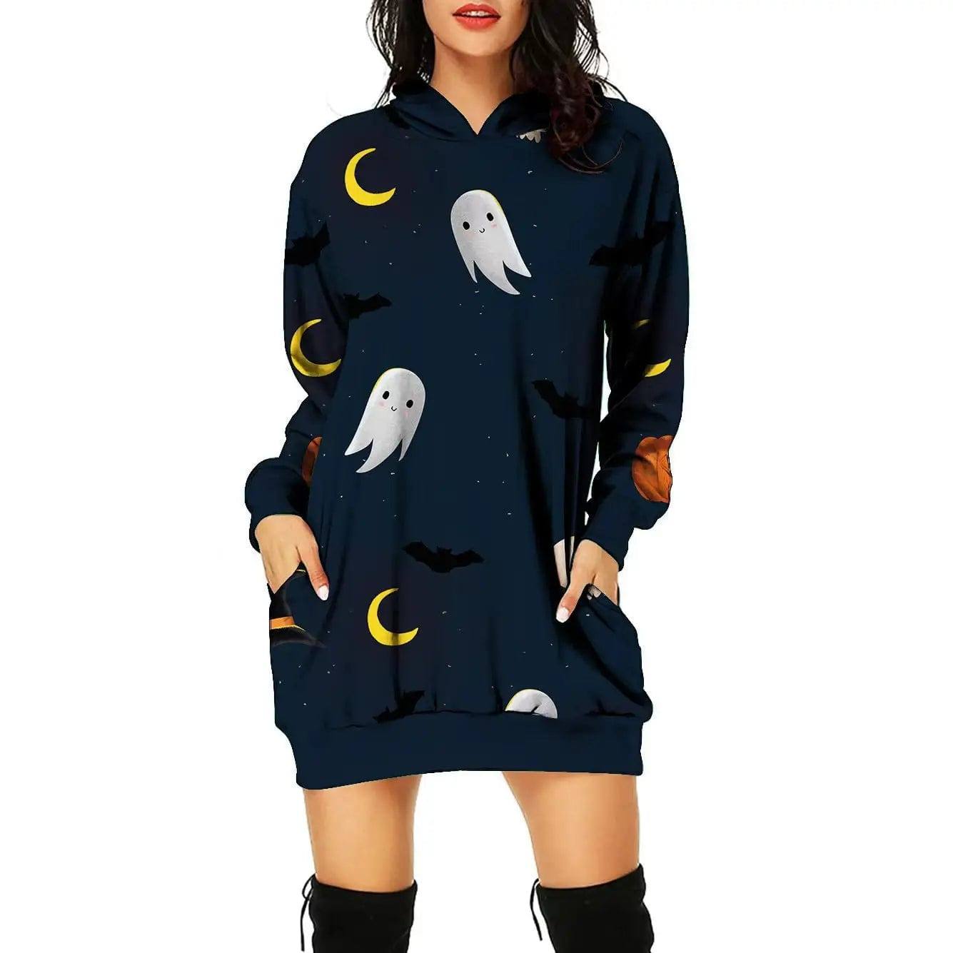 LOVEMI  Costumes halloween 9 Colors / S Lovemi -  Women's Halloween Theme Positioning Print Dress