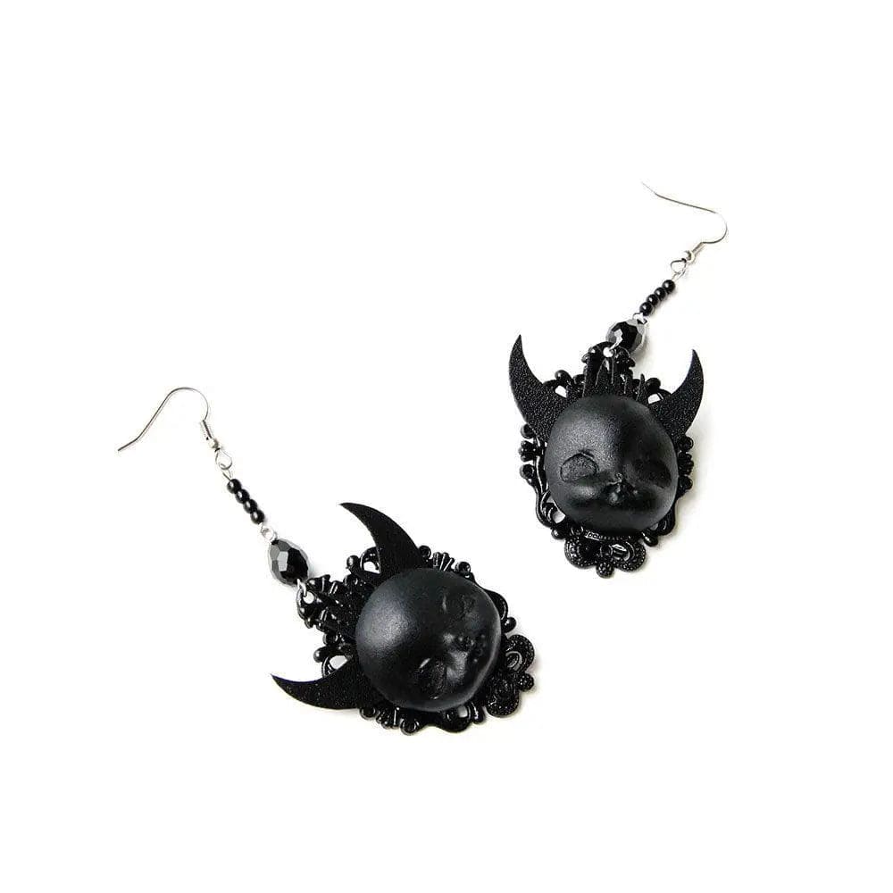 LOVEMI  Costumes halloween Black Lovemi -  Gothic Punk Black Lolita Earrings Devil Death Earrings Witch