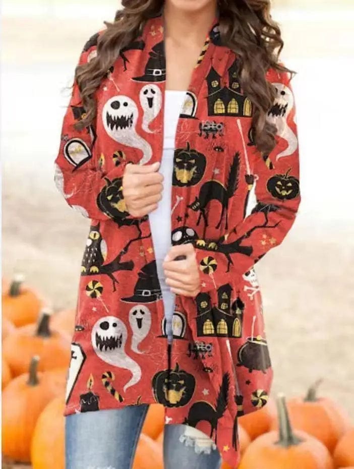 LOVEMI Costumes halloween L / S Lovemi -  Halloween Theme Printed Coat Small Cardigan