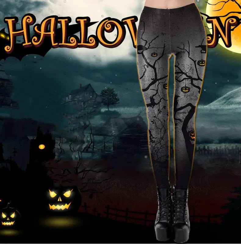 LOVEMI  Costumes halloween Lovemi -  Women's Halloween Pumpkin Head Print Leggings