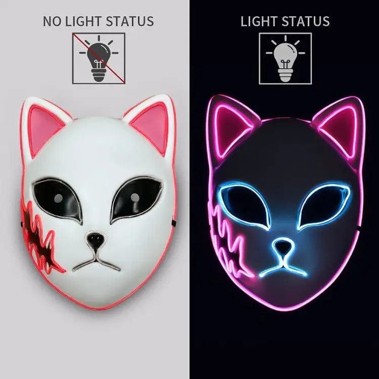 LOVEMI  Costumes halloween Pinkwithtransparentblue Lovemi -  Luminous Line LED Cat Face Mask
