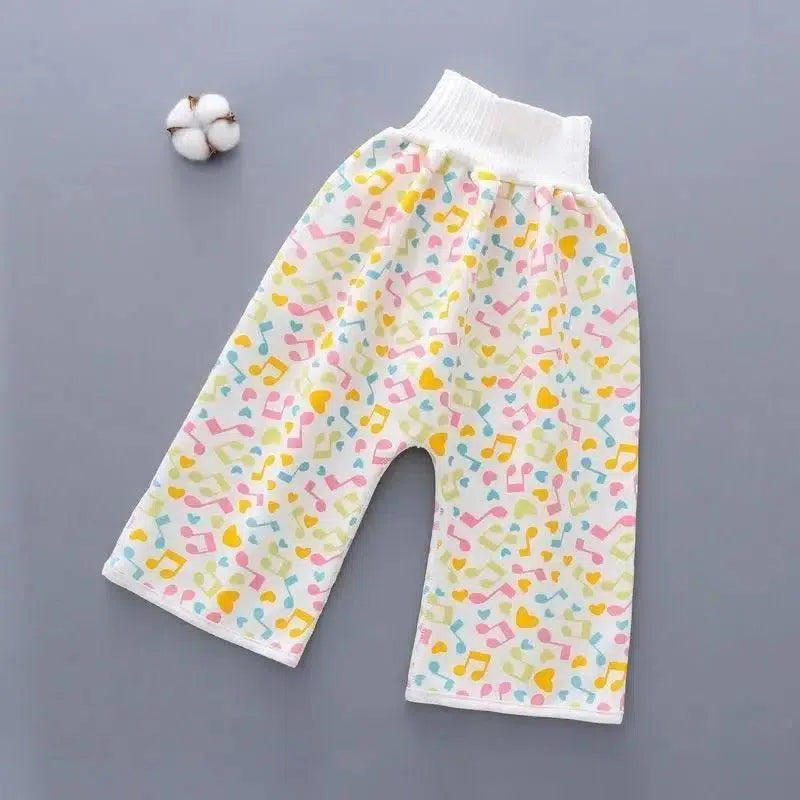 Cotton and bamboo fiber Baby diaper skirt-Yellowpant-22