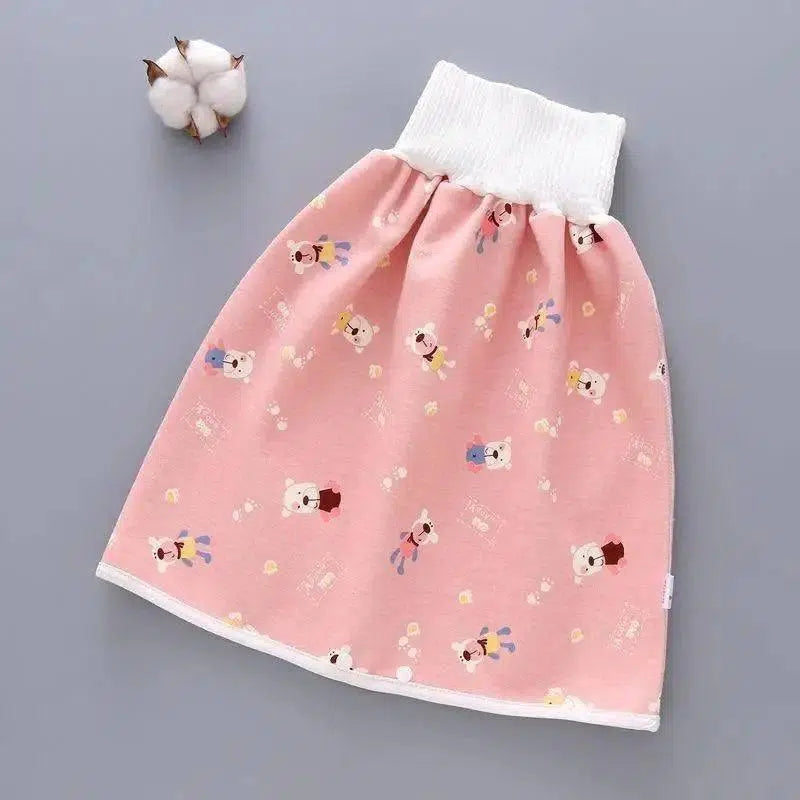 Cotton and bamboo fiber Baby diaper skirt-Pinkskirt-26