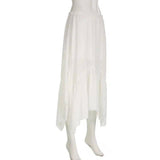 Cotton Vacation Beach Casual Irregular Long Dress-4