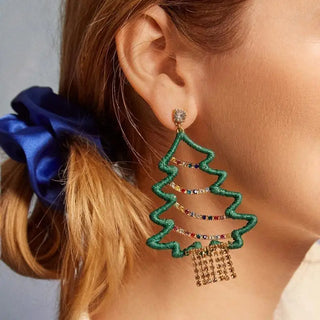 LOVEMI - Creative designer wild Christmas tree earrings