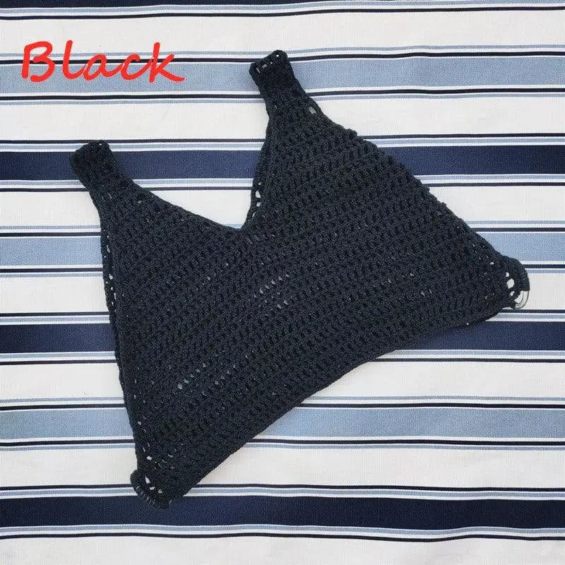 LOVEMI  Ctop Black / S Lovemi -  Handmade Crochet Bohemia Beach Bikini Smock Sunscreen
