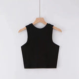 LOVEMI Ctop Black / S Lovemi -  Solid Color Sleeveless Bottoming Vest Top