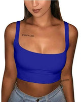 LOVEMI Ctop blue / XL Lovemi -  Sexy women's solid strap vest top