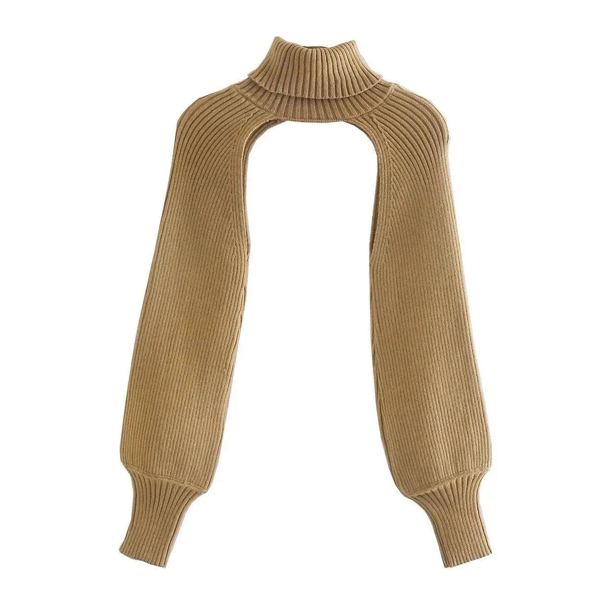 LOVEMI Ctop Brown / One size Lovemi -  Retro Scheming Niche Design Knit Sweater Sleeves