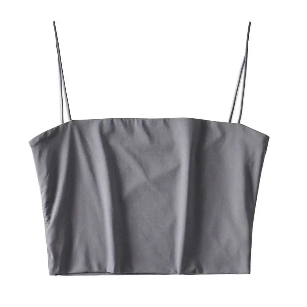 LOVEMI Ctop Dark gray / S Lovemi -  Ken Bean Same Style Solid Color Base, Single Wear Flat