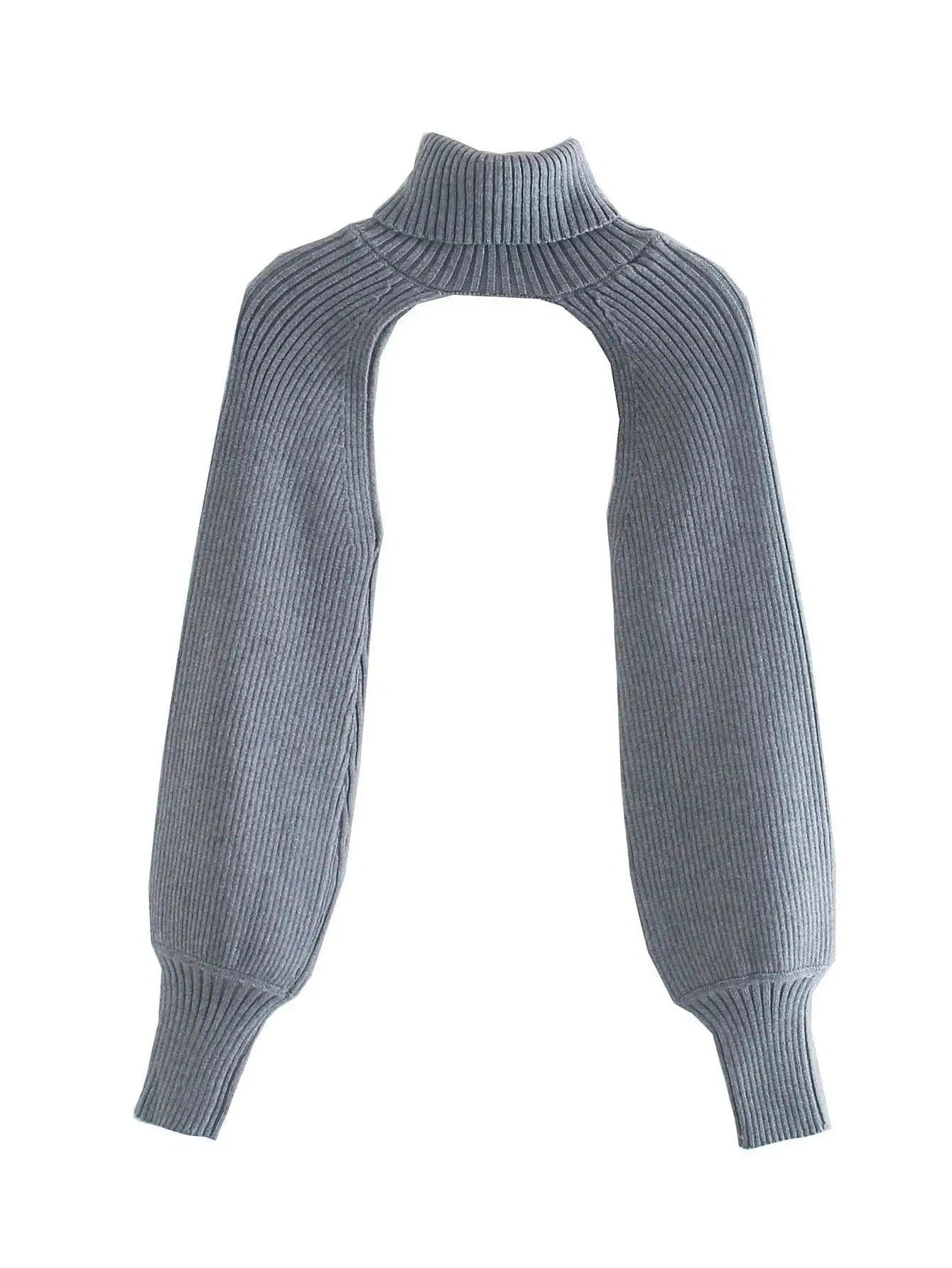 LOVEMI Ctop Grey / One size Lovemi -  Retro Scheming Niche Design Knit Sweater Sleeves