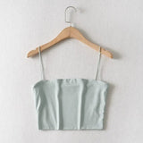 LOVEMI Ctop Light Green / S Lovemi -  Ken Bean Same Style Solid Color Base, Single Wear Flat