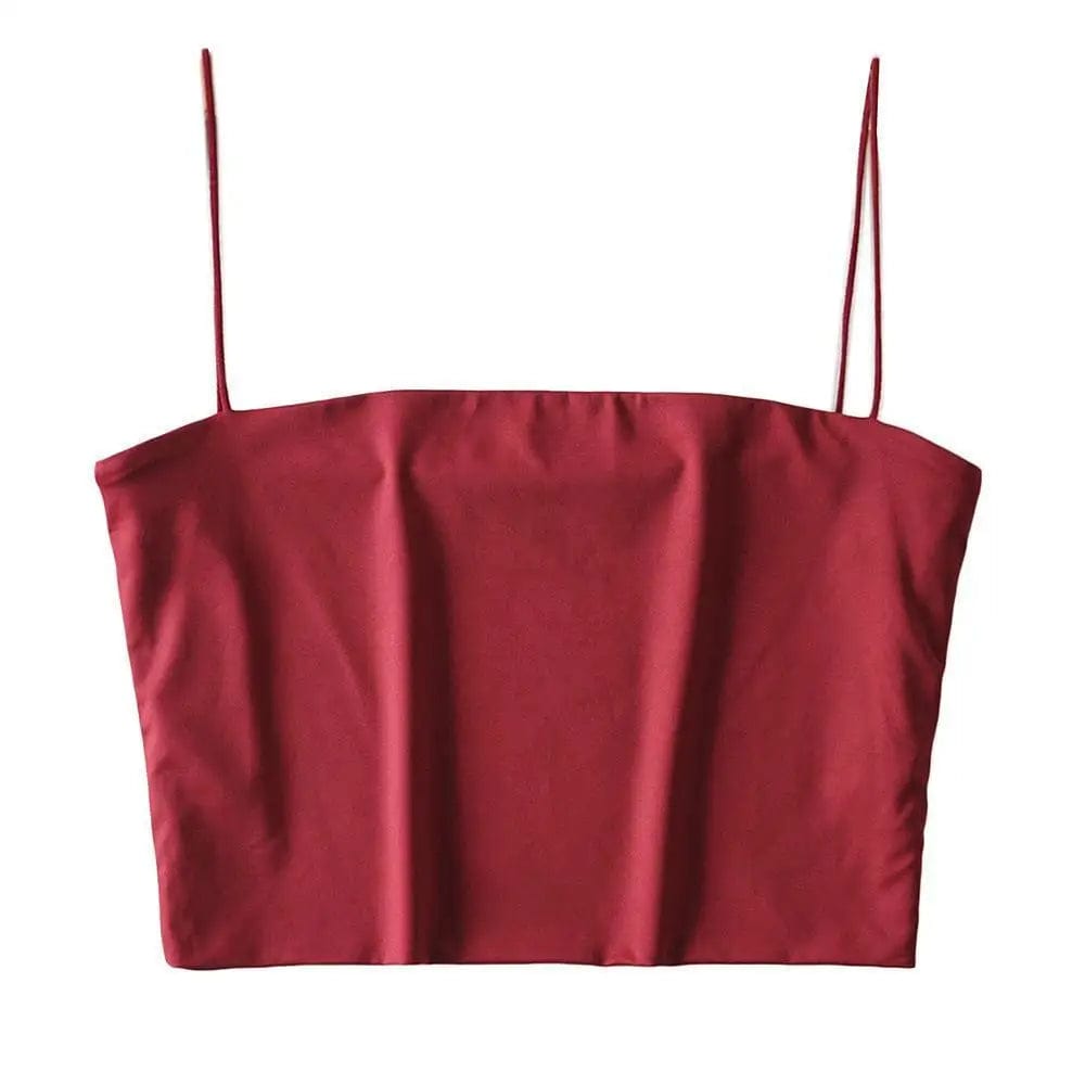 LOVEMI Ctop Red / S Lovemi -  Ken Bean Same Style Solid Color Base, Single Wear Flat