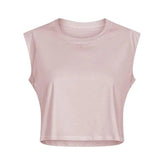 LOVEMI Ctop Tea Pink / S Lovemi -  Stretch cotton yoga short sleeve