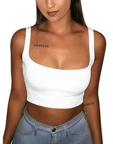 LOVEMI Ctop white / M Lovemi -  Sexy women's solid strap vest top