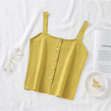 LOVEMI Ctop Yellow / One size Lovemi -  Single-breasted Slim-fit Short Base Shirt
