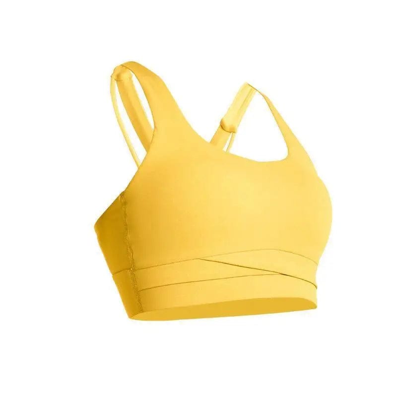 LOVEMI Ctop Yellow / S Lovemi -  New European And American Nude Sports Fitness Bra, Beautiful