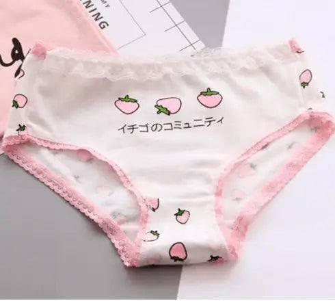 Cute Strawberry Panties Women's Panties Cotton Cotton-13