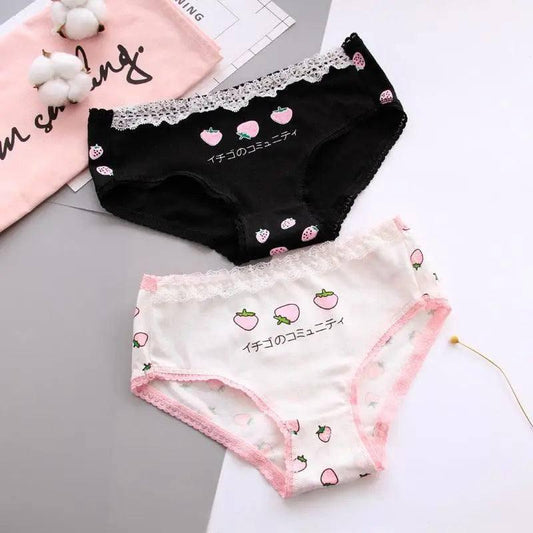 Cute Strawberry Panties Women's Panties Cotton Cotton-2