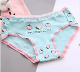 LOVEMI - Cute Strawberry Panties Women's Panties Cotton Cotton