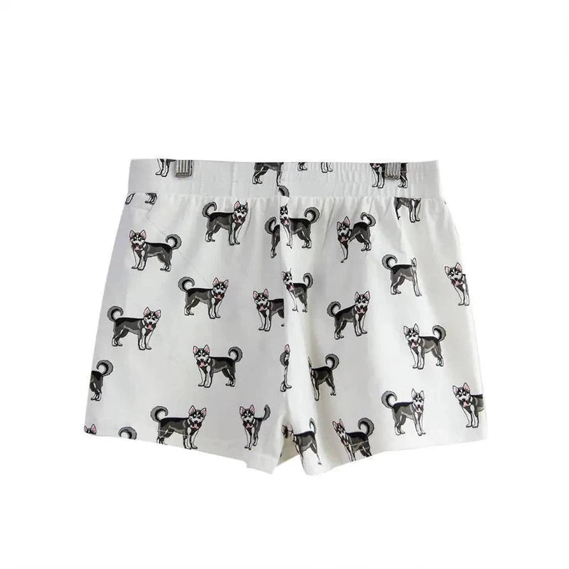 Lovemi Women's Corgi Print Shorts - Comfortable Lounge-6