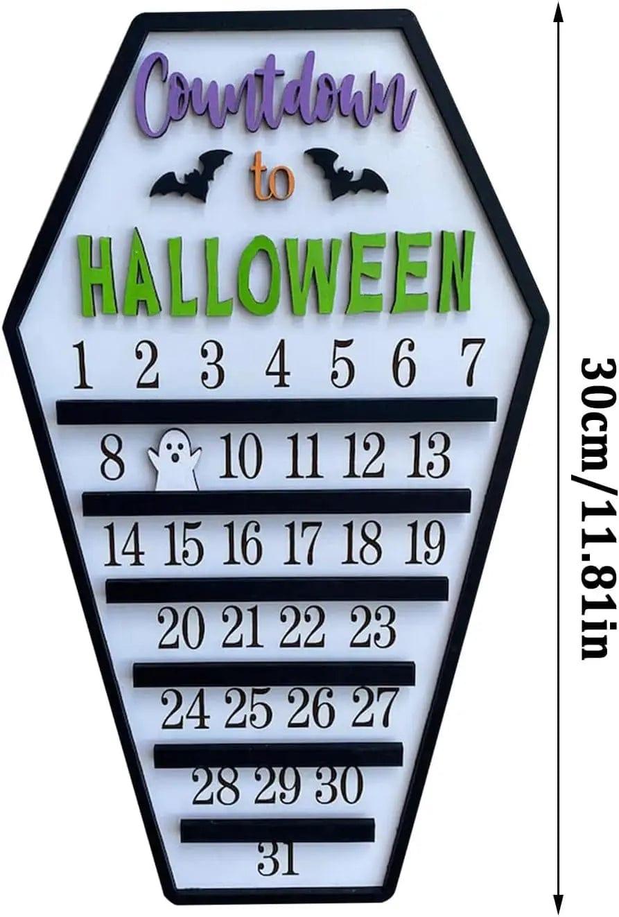 LOVEMI  Décoration Halloween C Lovemi -  Wooden Halloween Calendar Number Card Countdown Ornaments