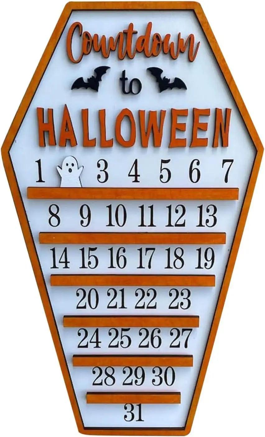 LOVEMI  Décoration Halloween D Lovemi -  Wooden Halloween Calendar Number Card Countdown Ornaments