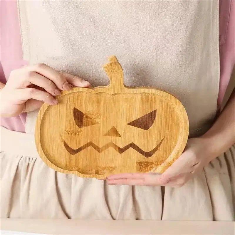 LOVEMI  Décoration Halloween Lovemi -  New Halloween Pumpkin Plate Ghost Tray