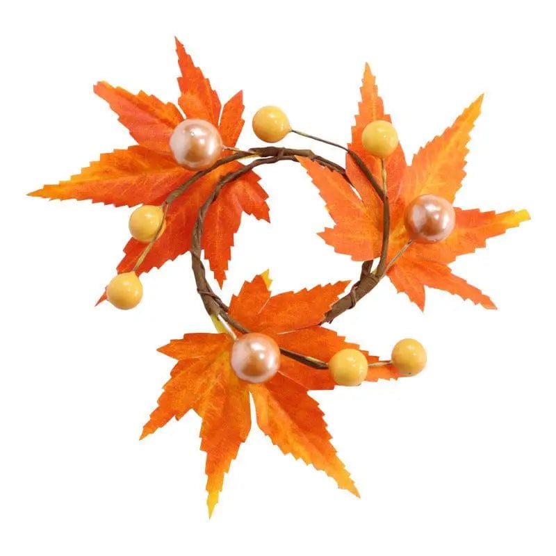 LOVEMI  Décoration Halloween MapleNapkinRing / Innerdiameterabout45cm Lovemi -  Halloween Harvest Decorative Maple Leaf Napkin Ring