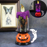 LOVEMI  Décoration Halloween Pumpkinpurple Lovemi -  Halloween Decoration Props Skull Pumpkin Candle Light LED