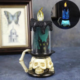 LOVEMI  Décoration Halloween SkeletonCastle Lovemi -  Halloween Decoration Props Skull Pumpkin Candle Light LED