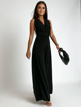 Deep V-neck Sleeveless Backless Siamese Suit 0 LOVEMI  S Black 