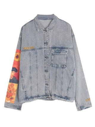 LOVEMI - Denim jacket hip hop loose tide brand shirt