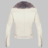 DETACHABLE FUR COLLAR WARM FAUX LEATHER JACKET-8