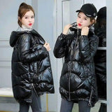 Disposable Cotton Coat Women Bright Face-Black-1