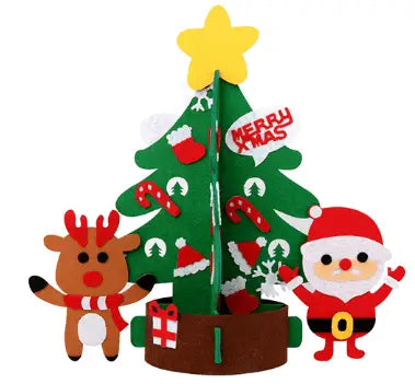 LOVEMI - DIY Felt Christmas Tree With String Lights Stereo Christmas