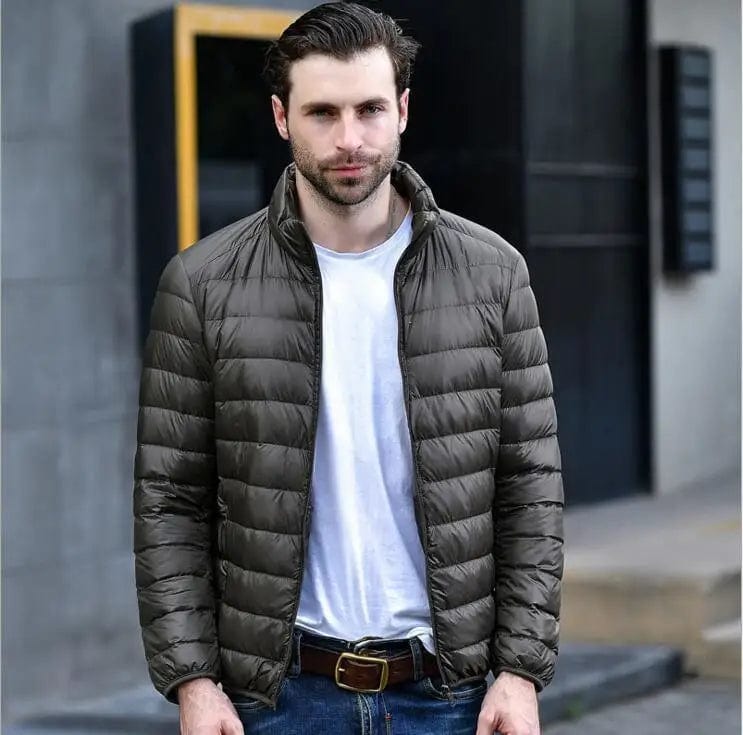 LOVEMI Down Jackets ArmyGreen / 2XL Lovemi -  Men's light down jacket men's stand collar winter jacket XL