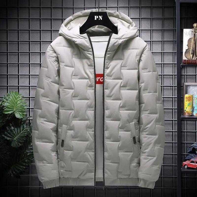 LOVEMI Down Jackets Beige / XL Lovemi -  Men's down cotton winter hooded padded jacket