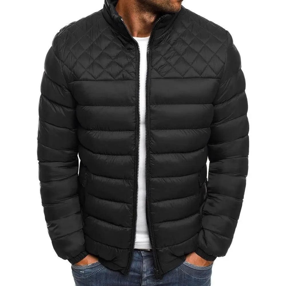 LOVEMI Down Jackets Black / 3XL Lovemi -  Stand-Up Collar Color Simple And Atmospheric Cotton Jacket