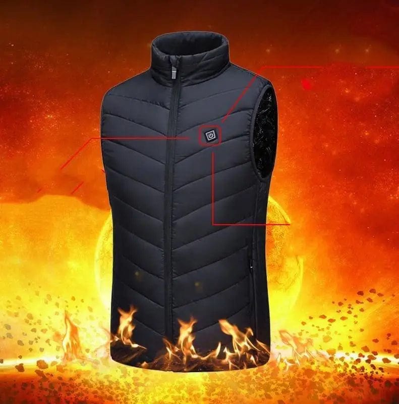 LOVEMI Down Jackets Black / M Lovemi -  USB interface smart heating vest for men and women