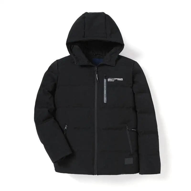 LOVEMI Down Jackets Black / S Lovemi -  Printed hooded warm jacket