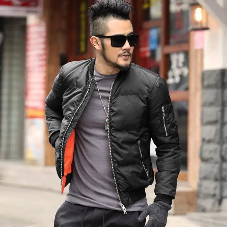 LOVEMI Down Jackets Black / XL Lovemi -  Slim thick warm coat baseball collar cotton suit male bomb