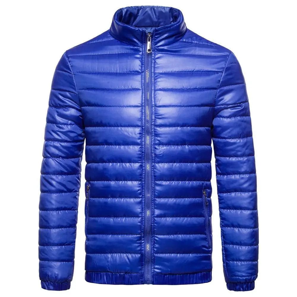 LOVEMI Down Jackets Blue / M Lovemi -  Men's Solid Down Cotton Jacket With Standing Collar
