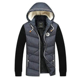 LOVEMI Down Jackets blue / XL Lovemi -  Men's hooded cotton suit Korean version of the