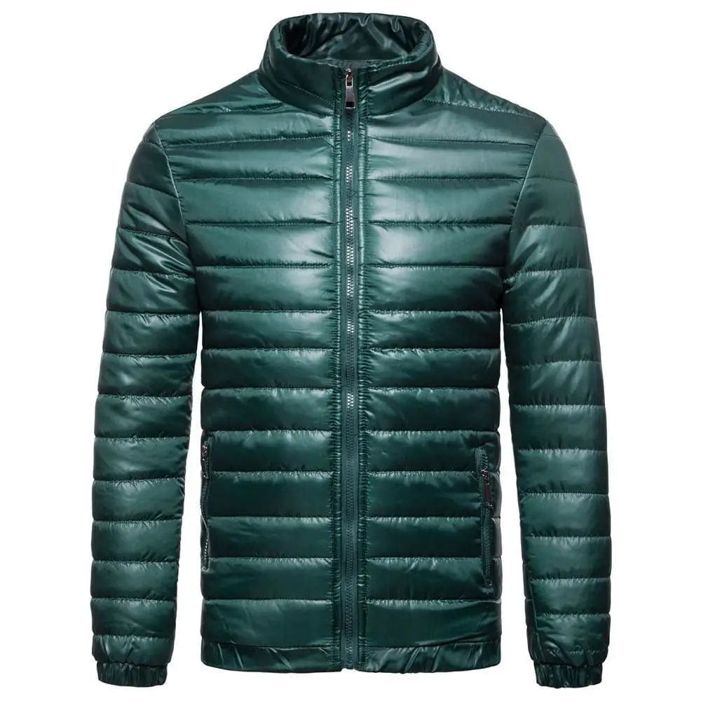 LOVEMI Down Jackets Green / M Lovemi -  Men's Solid Down Cotton Jacket With Standing Collar