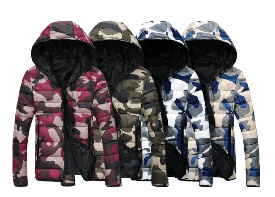 LOVEMI Down Jackets Lovemi -  Men's camouflage cotton hooded Korean men's thick cotton pad