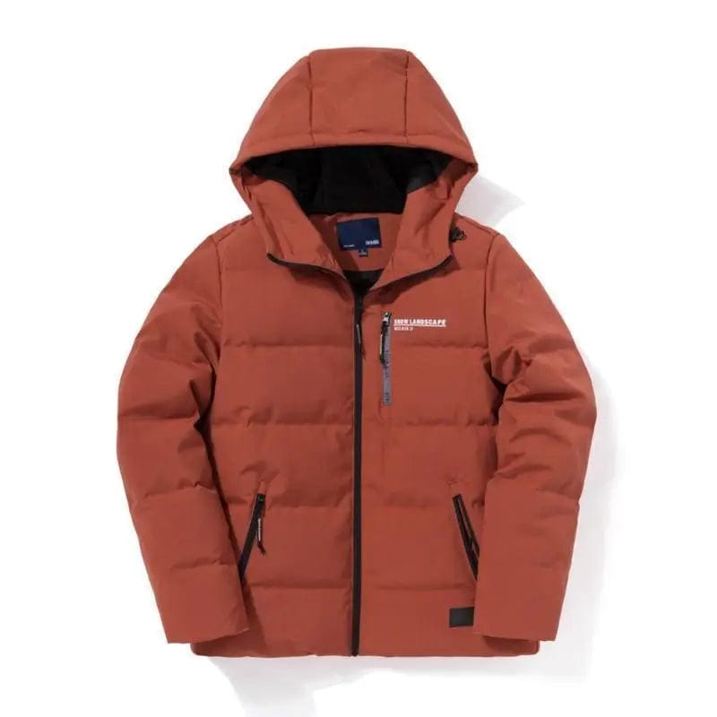 LOVEMI Down Jackets Orange / M Lovemi -  Printed hooded warm jacket