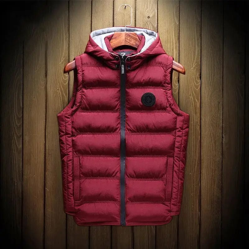 LOVEMI Down Jackets Wine Red / 2XL Lovemi -  Men'S Plus Size Waistcoat Thick Cotton Vest Plus Cotton Vest