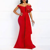 Dresses, Women's Dresses, European And American Banquet-Red-2